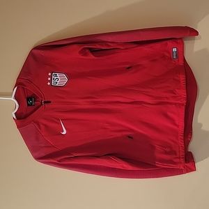Nike red football Jacket USA patch